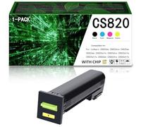 Cartouche de Toner Haute capacité CS820, Compatible avec Les imprimantes Lexmark CS820de, CS820dte, CS820dtfe, CX820de, CX820dtfe, CX825de, CX825dte, CX825dtfe, CX860de, CX860dte,Yellow-Large Yield