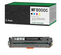 Cartouche de Toner Haute capacité MF8000C, Cartouche d'encre Compatible pour imprimantes Canon MF8000C, MF8200C, MF8050cw, MF8080CW, MF8050N, avec Puce,Black-1Pack