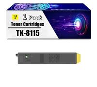 Cartouche De Toner Haute Capacité TK-8115 avec Puce TK-8115K TK-8115C TK-8115M TK-8115Y Compatible avec Les Imprimantes Kyocera ECOSYS M8130cidn M8124cidn,Yellow-1 Set