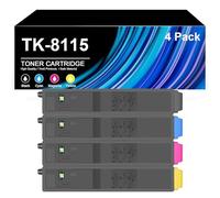 Cartouche De Toner Haute Capacité TK-8115 TK-8115K TK-8115C TK-8115M TK-8115Y Compatible avec Puce pour Imprimantes Kyocera M8130cidn M8124cidn, 6 000-12 000 Pages,4 Colors-1 Set