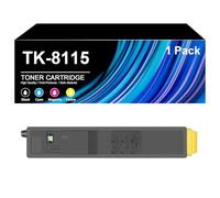 Cartouche De Toner Haute Capacité TK-8115 TK-8115K TK-8115C TK-8115M TK-8115Y Compatible avec Puce pour Imprimantes Kyocera M8130cidn M8124cidn, 6 000-12 000 Pages,Yellow-1 Set