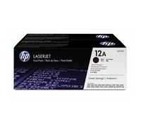 Cartouche de toner HP 12A (Q2612AD) noir pour HP LaserJet - Pack de 2