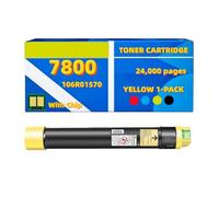 Cartouche de Toner Jaune Haute capacité 17 200 Pages avec Puce Compatible avec Les imprimantes Xerox Phaser 7800/ydx, 7800/ydn, 7800DN et 106R01568