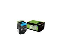 Cartouche de toner LEXMARK 802XC cyan très haute capacité - 4.000 pages - Pack de 1