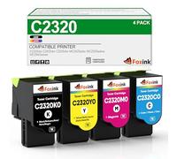 Cartouche de Toner MC2425 pour Lexmark MC2425adw Cartouche de Toner | pour Lexmark MC2535adw MC2425adw MC2640adwe C2325 C2425 C2535 C2320K0 C2320C0 C2320M0 C2320Y0, 4 Pack
