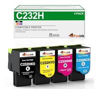 Cartouche de Toner MC2640 pour Lexmark MC2640adwe Cartouche de Toner | pour Lexmark MC2535adwe MC2425adw MC2640adwe C2325 C2425 C2535, C232HK0 C232HC0 C232HM0 C232HY0,3000&2300 Pages