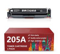 Cartouche de Toner Noir 205A de Remplacement pour HP CF530A, Compatible avec Les imprimantes HP Color Pro M154nw, M154a, M180nw, M180n et M181fw,BK-with Chip
