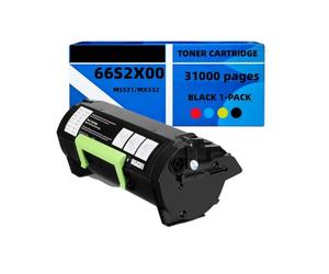 Cartouche de Toner Noir à très Haut rendement 66S2X00 31 000 Pages pour Impression à Haut Volume Compatible avec Les modèles Lexmark MS531dw, MS631dw, MX532adwe et MS632dwe