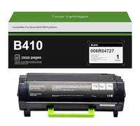 Cartouche De Toner Noir B410 (sans Puce) Remplacement Compatible pour 006R04725 006R04726 006R04727 Cartouche De Toner De Remplacement pour Imprimantes Xerox B410 B415,Black-25000 Pages