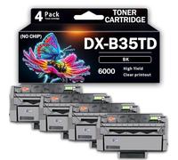 Cartouche de toner noir compatible DX-B35TD de qualité supérieure, Rendement de 6000 pages, impression fluide et respectueuse l'environnement, Remplacement imprimantes Sharp DX-B352P,Black-4PACK