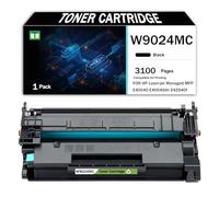 Cartouche de Toner Noir Compatible pour HP W9024MC, Compatible avec Les imprimantes HP LaserJet Managed MFP E40040, E40040dn et E42540f. Possibilité d'ajouter de l'encre,Black-3100 Page