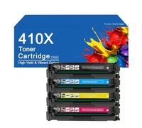 Cartouche de Toner Noir de Remplacement 410X pour imprimante HP Color Laserjet Pro M452dw M452dn M452nw avec Puce, rendement élevé de 6 500 Pages,410X -4Color