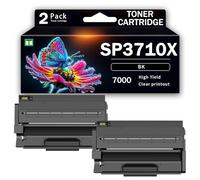 Cartouche de toner noir haute capacité compatible avec les imprimantes Ricoh SP3710 et SP3710X, utilisable avec les imprimantes laser Ricoh Aficio SP3710SF, SP3710DN, M320F et P311,7000Page-2PCS