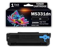 Cartouche de toner noir haute capacité de remplacement pour imprimante Lexmark MS331dn MS431dn MS431dw MX331adn MX431adn MX431adw MX432adwe, sans puce, impression haute définition,Black-20000Page