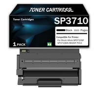 Cartouche de toner noir haute capacité SP3710/SP3710X compatible avec les imprimantes laser Ricoh Aficio SP3710SF SP3710DN M320F P311, pour les banques, les écoles et les particuliers,3500Page-1PCS