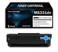 Cartouche de Toner Noire Haute capacité Compatible pour imprimante Lexmark MS331dn, MS431dn, MS431dw, MX331adn, MX431adn, MX431adw, MS439dn, MX432adwe,Black-20000Page