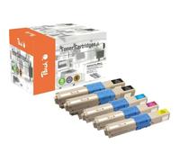 Cartouche de toner PEACH PT616 pour OKI MC352dn, MC361dn, MC362dn, MC562dn - Noir, Cyan, Magenta, Jaune