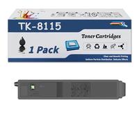 Cartouche De Toner TK-8115 (avec Puce) De Remplacement pour Kyocera TK-8115K TK-8115C TK-8115M TK-8115Y Compatible avec L'imprimante Kyocera ECOSYS M8130cidn M8124cidn,Black-1 Set