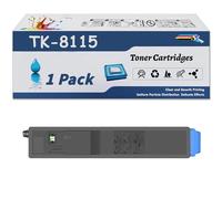 Cartouche De Toner TK-8115 (avec Puce) De Remplacement pour Kyocera TK-8115K TK-8115C TK-8115M TK-8115Y Compatible avec L'imprimante Kyocera ECOSYS M8130cidn M8124cidn,Cyan-1 Set