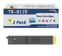 Cartouche De Toner TK-8115 (avec Puce) De Remplacement pour Kyocera TK-8115K TK-8115C TK-8115M TK-8115Y Compatible avec L'imprimante Kyocera ECOSYS M8130cidn M8124cidn,Yellow-1 Set
