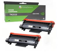 Cartouche de toner TN2510XL TN2510 MFC-L2835DW compatible avec Brother TN-2510XL, haut rendement pour Brother HL-L2400DWE DCP-L2627DWE L2660DW ; MFC-L2860DWE L2860DW L2800DW L2827DWXL L2827DW 2 x