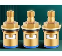 Cartouche de valve de rechange en cuivre pour robinets d'eau froide simples, noyau disque en céramique dorée avec construction résistante à la rouille, facile à installer pour mitigeur d'évier de