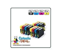 Cartouche Deal ® x12 Cartouches générique nonOEM EPSON T1295 Workforce WF3010 WF3520 WF3530 WF3540 WF7015 WF7515 WF7525 - T1291 T1292 T1293 T1294