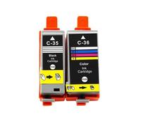 Cartouche d'encre 10 Noire Compatible PGI-35 PGI35 CLI-36 CLI36 35 36, Compatible for imprimante Canon PIXMA IP100 iP110 IP100B TR150(1SET)