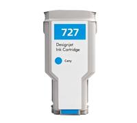 Cartouche D'encre 300ml 727 C1Q12A B3P23A B3P19A B3P20A B3P21A, Compatible Avec HP Les Imprimantes DesignJet T920/ T930/T1500/T1530/T2500/T2530(727-300ML-C)