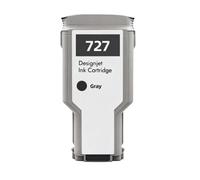 Cartouche D'encre 300ml 727 C1Q12A B3P23A B3P19A B3P20A B3P21A, Compatible Avec HP Les Imprimantes DesignJet T920/ T930/T1500/T1530/T2500/T2530(727-300ML-GY)