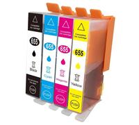 Cartouche d'encre 655XL pour imprimante, compatible avec Deskjet 655, 4615, 3520, 3525, 4620, 4625, 5525, 6520, 655 HP, 6525 XL-4 pièces