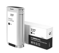 Cartouche D'encre 727 130 Ml, Compatible Avec HP C1Q12A, B3P23A, B3P24A, B3P19A, B3P20A, B3P21A, T930, T920, T1500, T2500, T1530 Et T2530 Les Imprimantes(1pc GY 130ml)