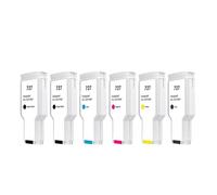 Cartouche D'encre 727 300 Ml, Compatible Avec HP C1Q12A, B3P23A, B3P24A, B3P19A, B3P20A, B3P21A, T930, T920, T1500, T2500, T1530 Et T2530 Les Imprimantes(6 Colors 1SET)