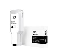 Cartouche D'encre 727 300 Ml, Compatible Avec HP C1Q12A, B3P23A, B3P24A, B3P19A, B3P20A, B3P21A, T930, T920, T1500, T2500, T1530 Et T2530 Les Imprimantes(1pc MBK)