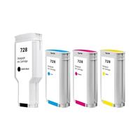 Cartouche d'encre 728 728XL, Compatible avec HP, T730 T830 | Réservoir traceur DesignJet, 300ML/pc 130ML/pc, puce à usage unique, MK PK C M Y GY(MK-300ML CMY-130ML)