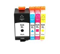 Cartouche d'encre 924 XL Compatible avec Les imprimantes HP Officejet 8120E, 8124E, 8125E, 8132E, 8130E et 8135E.(1SET BK C M Y)