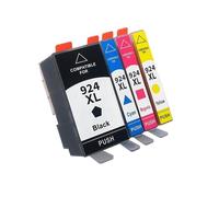 Cartouche d'encre 924XL, Les Imprimantes À Jet d'encre Compatible avec HP OfficeJet Pro 8120, 8122e, 8124e, 8125e, 8130, 8132e, 8134e Et 8135e(1SET(4PC))