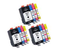 Cartouche d'encre 924XL, Les Imprimantes À Jet d'encre Compatible avec HP OfficeJet Pro 8120, 8122e, 8124e, 8125e, 8130, 8132e, 8134e Et 8135e(3SET(12PC))