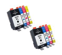 Cartouche d'encre 924XL, Les Imprimantes À Jet d'encre Compatible avec HP OfficeJet Pro 8120, 8122e, 8124e, 8125e, 8130, 8132e, 8134e Et 8135e(2SET(8PC))