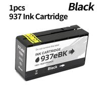 Cartouche d'encre 937e,Compatible avec HP Officejet pro 9110B 9120B 9130b 9720 9730 9110e 9120e 9130e 9720e 9730e 937e-1pcs-BK