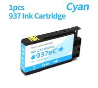 Cartouche d'encre 937e,Compatible avec HP Officejet pro 9110B 9120B 9130b 9720 9730 9110e 9120e 9130e 9720e 9730e 937e-1pcs-C