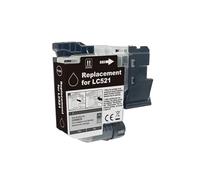 Cartouche d'encre à Jet d'encre Compatible LC521 521, for imprimante b-Rother DCP J1260W J1310DW J1360DW J1460DW 1260 1310 1360 1460(LC521 BK 1PC)