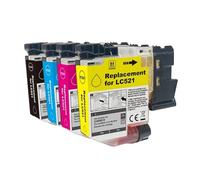Cartouche d'encre à Jet d'encre Compatible LC521 521, for imprimante b-Rother DCP J1260W J1310DW J1360DW J1460DW 1260 1310 1360 1460(LC521 1SET 4PC)