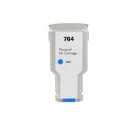 Cartouche d'encre à Jet d'encre Couleur Compatible Compatible avec HP764 C1Q17A C1Q16A C1Q13A C1Q14A Compatible avec imprimante DesignJet T3500(1PCS CYAN-300ML)