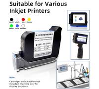 Cartouche d'encre à solvant universelle 2588 à séchage rapide, 12.7mm, pour imprimante à jet d'encre, Date, texte, Code, Machine d'impressionBlue