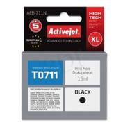 Cartouche d'encre Activejet AEB-711N (Remplacement pour Epson T0711, T0891, T1001 ; Suprême ; 15 ml ; Noir)