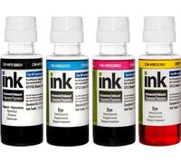 Cartouche d'encre alternative COLORWAY pour HP / GT-51 / GT-52 / HP Tank 115 / 315 / 415 / 4x 100ml Multipack