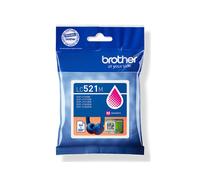 Cartouche d'encre Brother LC521M Magenta Original - Rendement 500 pages - Dimensions 10x75x85mm - Poids 30g - Compatibilité DCP-J1260W, DCP-J1310DW