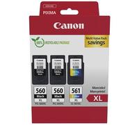 Cartouche d'encre Canon PG-560XL noir x2 et CL-561XL
