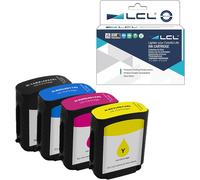 Cartouche d'encre Compatible 10 C4844A 82 C4911A C4912A C4913A(4-Pack 1Noir 1Cyan 1Magenta 1Jaune) Remplacement pour HP Designjet 500/500ps /500Plus/ 800/800ps/815/815mfp